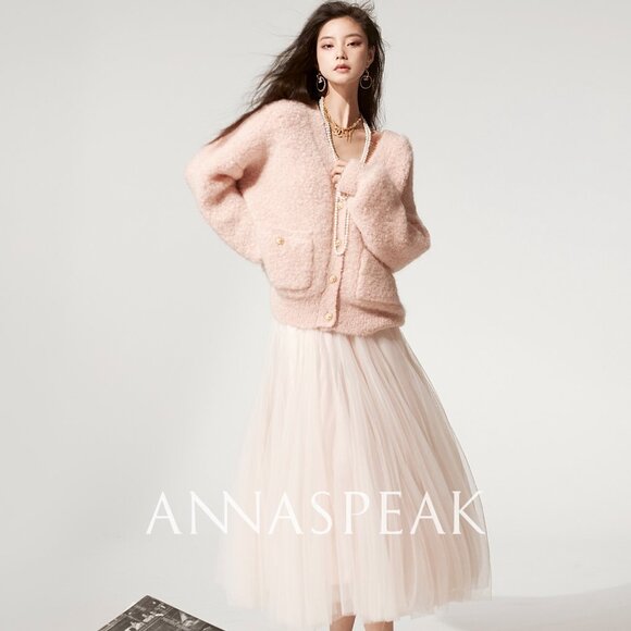 Anna Speak Heavy Craft Cloud-Inspired Romantic Elegant Tulip Patchwork Skirt - Picture 6 of 8
